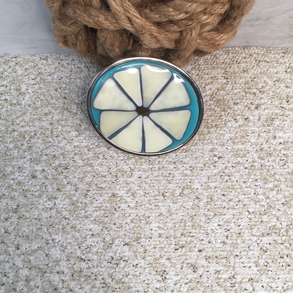 Retro Y2K Inlaid Flower Silver Tone Belt Buckle Vintage Blue Turquoise White - Picture 1 of 8